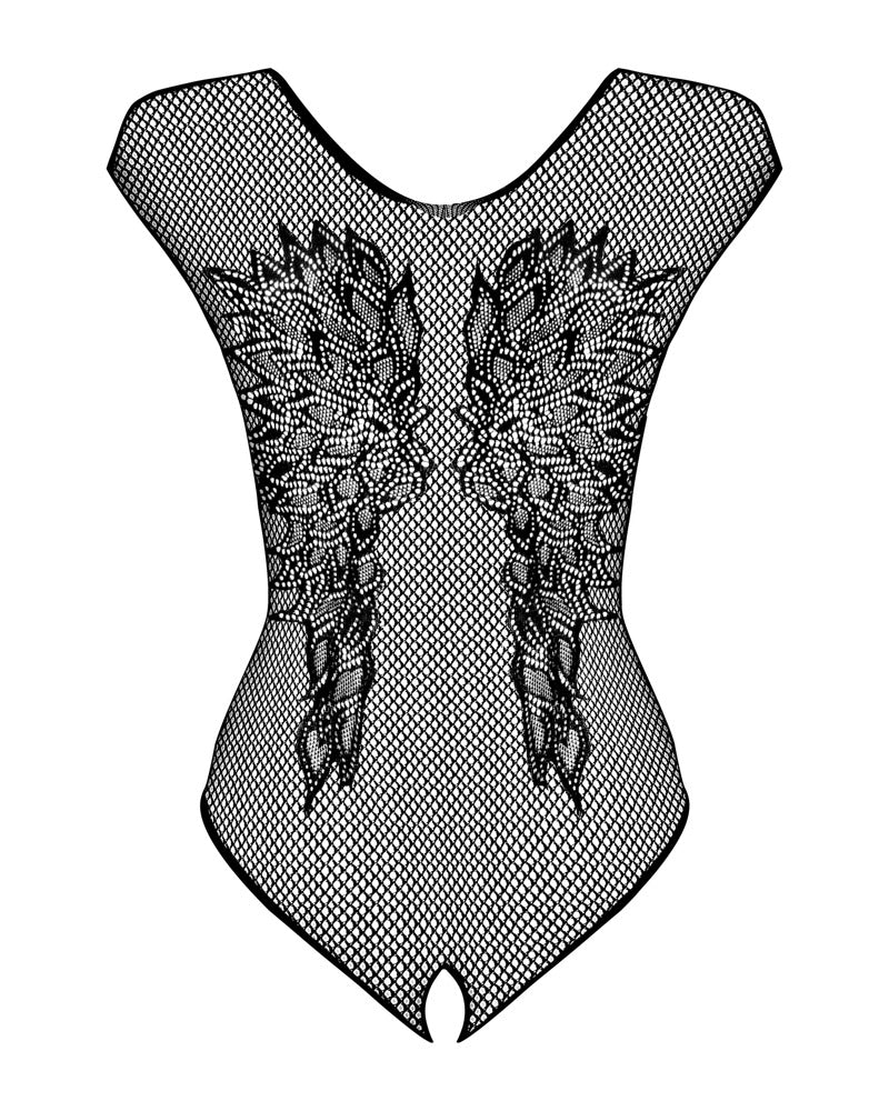 Obsessive Teddy visnet met ondeugend patroon - Zwart