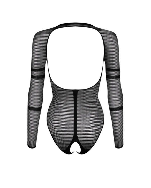 Obsessive B137 teddy met slangenmotief - Zwart - Obsessive - SKU: 26439521141