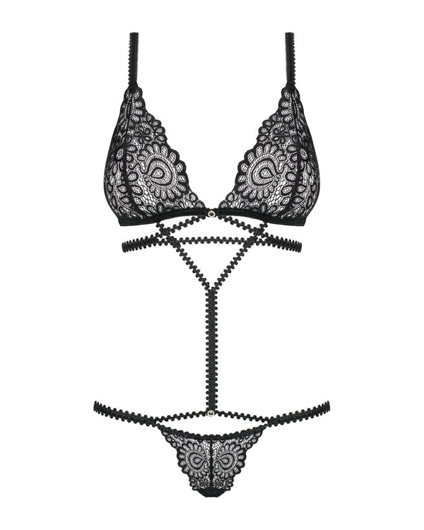 Obsessive strappy teddy - Zwart - Obsessive - SKU: 26441001131