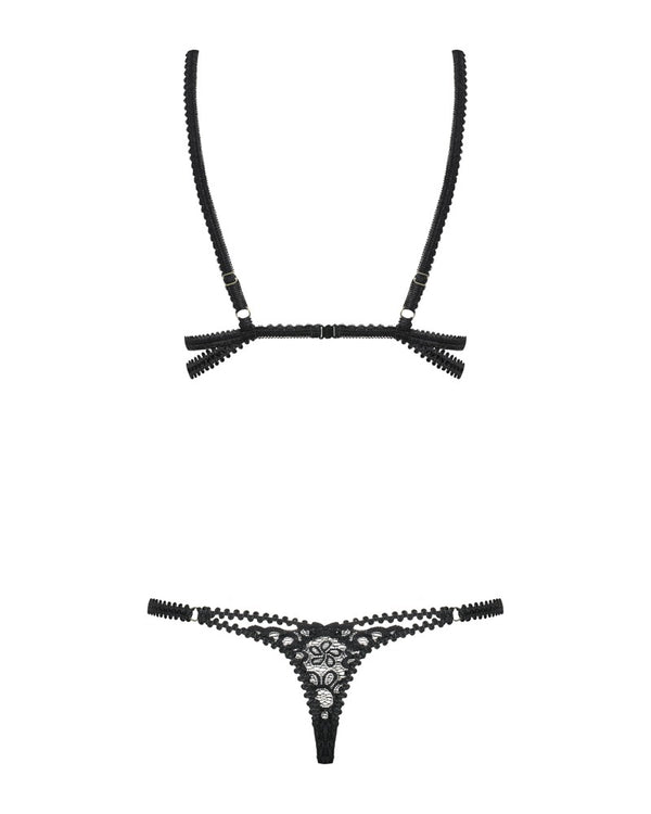 Obsessive strappy teddy - Zwart - Obsessive - SKU: 26441001131