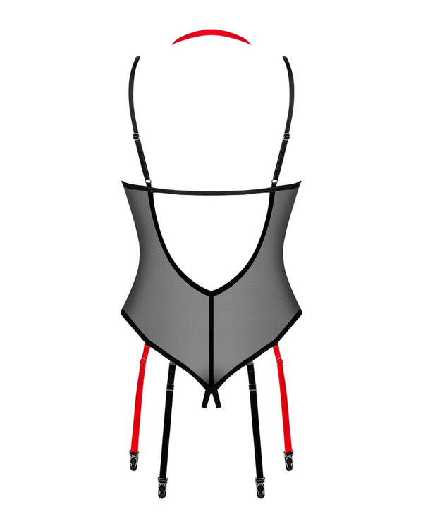Obsessive semi-transparante body Glandez - Zwart - Obsessive - SKU: 26443471121