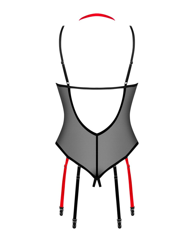 Obsessive semi-transparante body Glandez - Zwart
