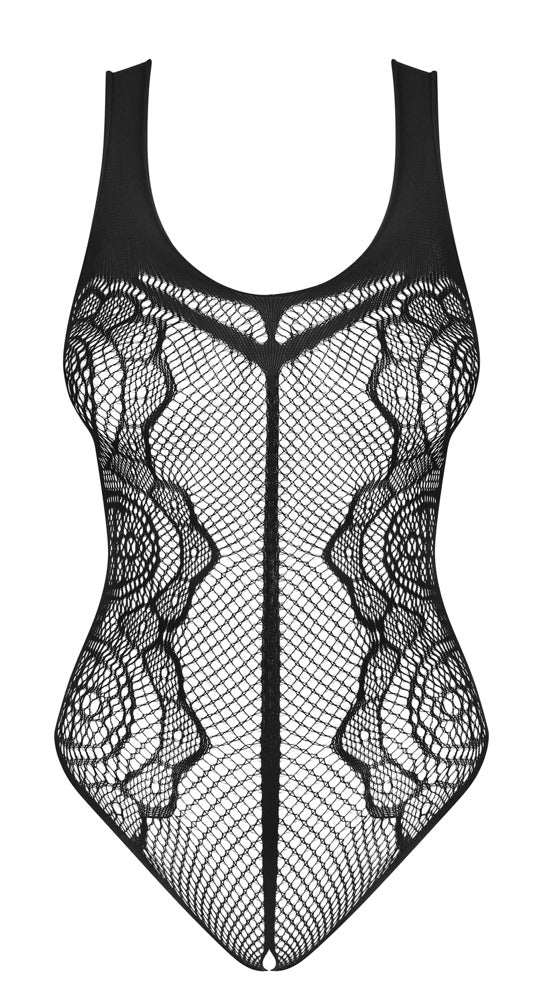Obsessive Body rekbaar mesh met ornamenten - Zwart