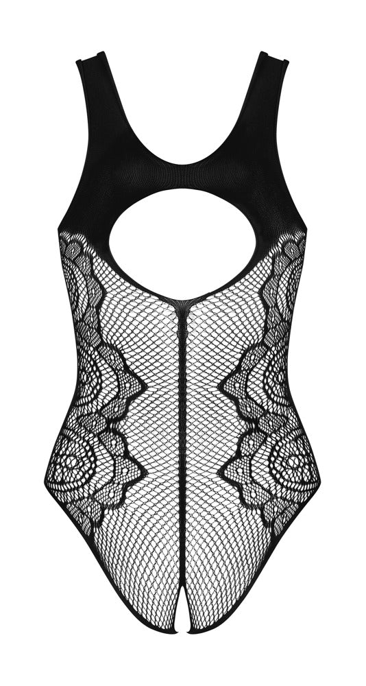 Obsessive Body rekbaar mesh met ornamenten - Zwart