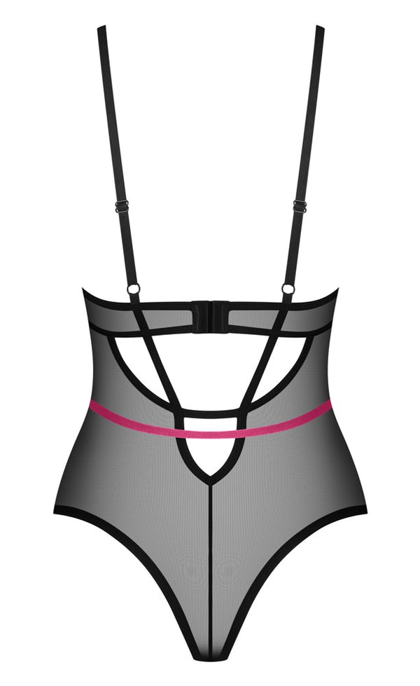 Obsessive transparant string body Novenes - Zwart - Obsessive - SKU: 26445921141