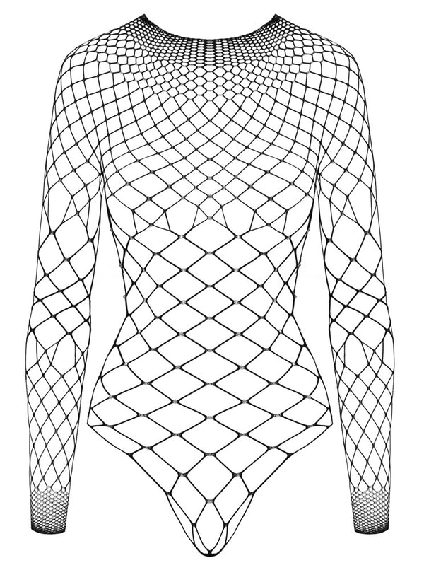 Fantasy by Cottelli netbody met strassteentjes - Zwart - Fantasy by Cottelli - SKU: 26446651101