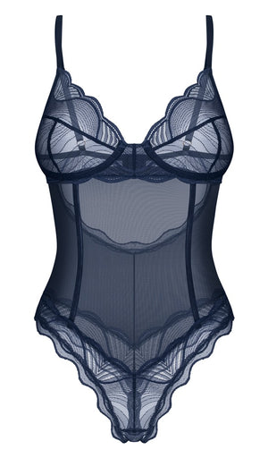 Obsessive Body kruisloos met beugelloze cups - Blauw