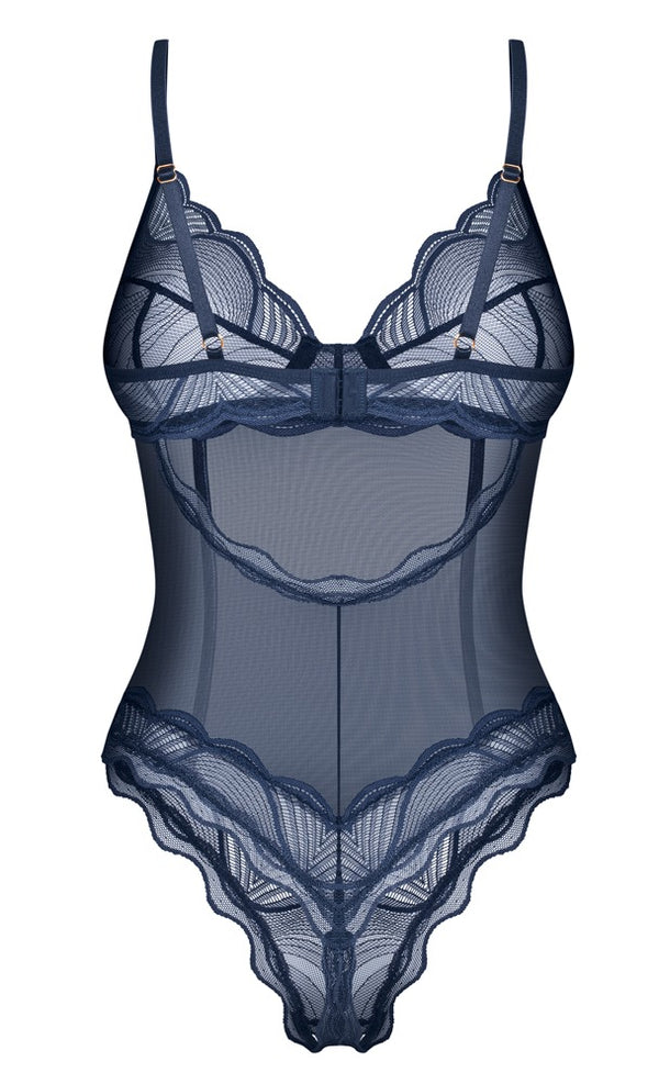 Obsessive Body kruisloos met beugelloze cups - Blauw - Obsessive - SKU: 26448354121
