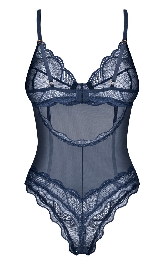 Obsessive Body kruisloos met beugelloze cups - Blauw