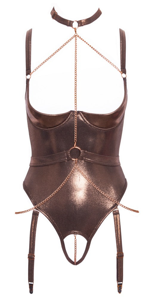 Abierta Fina Body kruisloos met goudkleurige accessoires - Goud