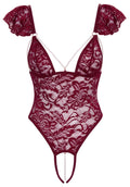 Cottelli LINGERIE Body kruisloos met parelkettingen - Rood