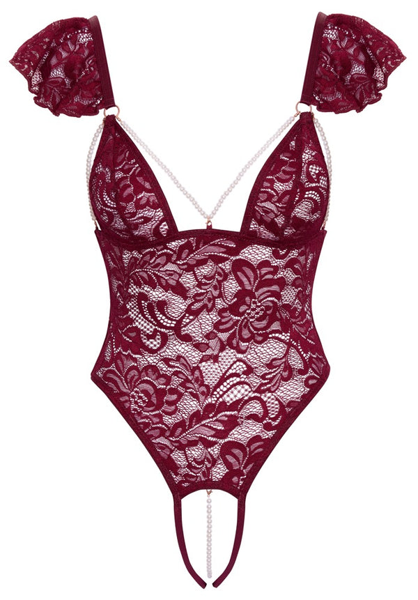 Cottelli LINGERIE kruisloos kant body - Rood - Cottelli LINGERIE - SKU: 26449323021