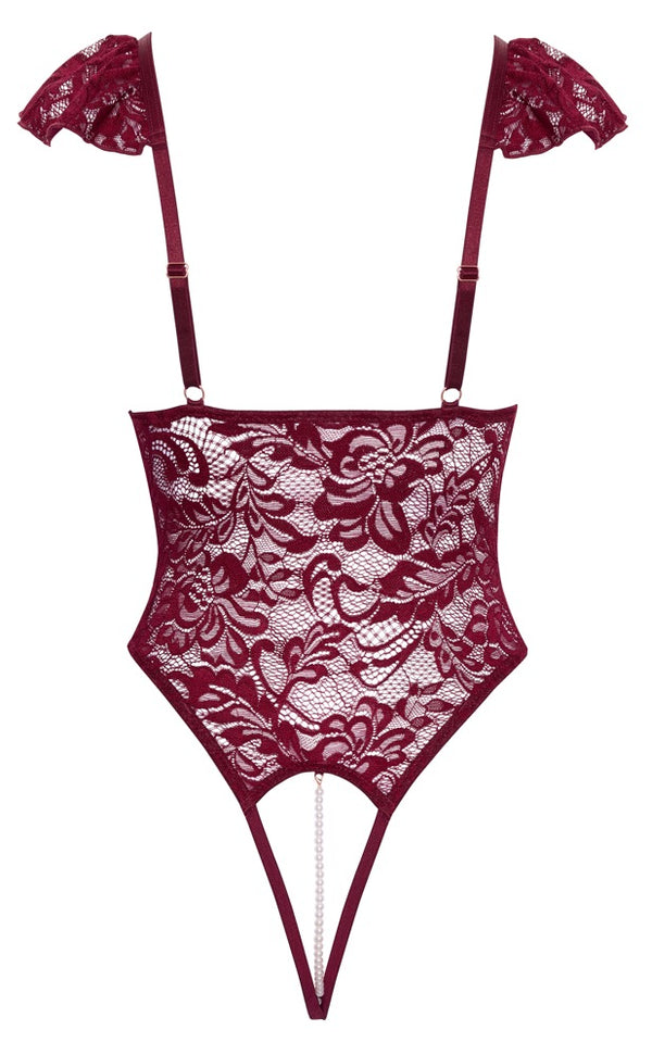 Cottelli LINGERIE kruisloos kant body - Rood - Cottelli LINGERIE - SKU: 26449323021
