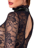 Noir Body kruisloos met powerwetlook details - Zwart