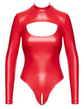 Noir Body felrood met hoge hals en diep decolleté - **Rood**