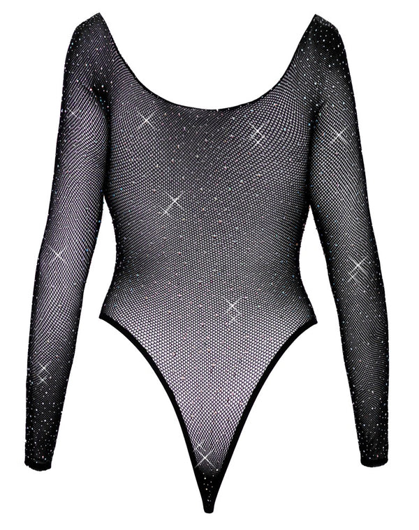Fantasy by Cottelli net body met glitter - Zwart - Fantasy by Cottelli - SKU: 26450171101