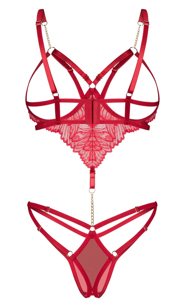 Obsessive Matildea kruisloze body - Rood - Obsessive - SKU: 26450503111