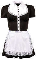 Cottelli COSTUMES zwart jurk met witte kraag - Zwart