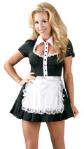 Cottelli COSTUMES zwart jurk met witte kraag - Zwart