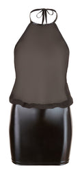 Cottelli PARTY Jurk halter met rugloos chiffon - Zwart