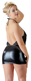 Cottelli PARTY Jurk halter met rugloos chiffon - Zwart