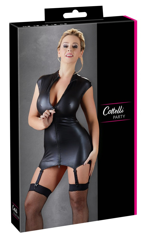 Cottelli PARTY Jurk met jarretelgordel - Zwart