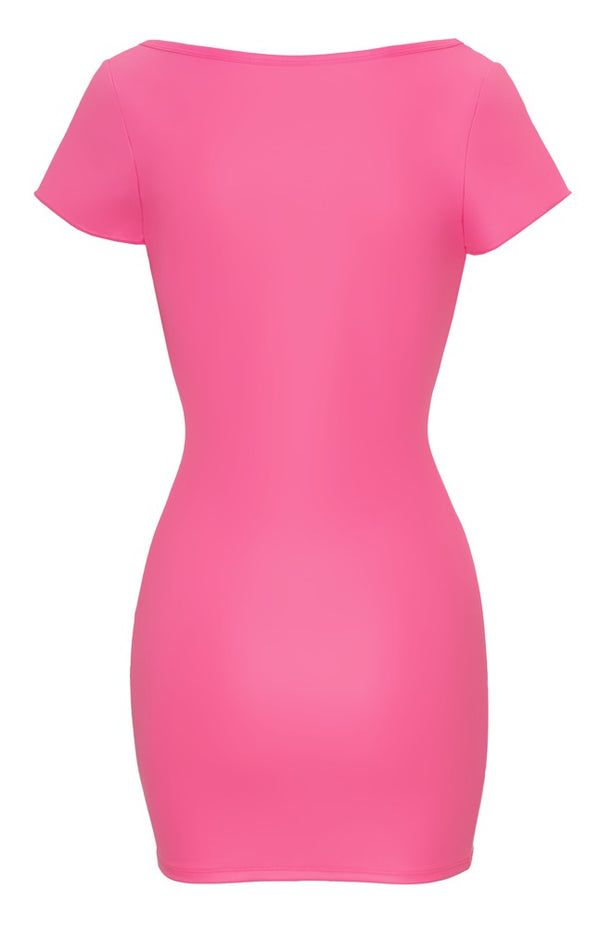 Cottelli PARTY Jurk rekbaar met wijde halslijn - Roze - Cottelli PARTY - SKU: 27174413021
