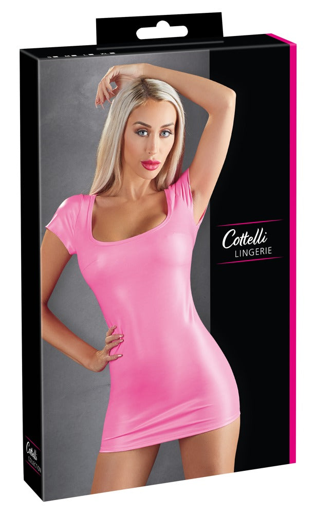 Cottelli PARTY Jurk rekbaar met wijde halslijn - Roze