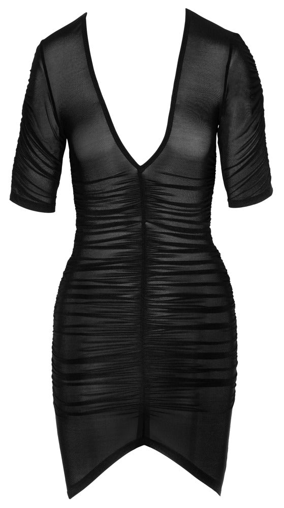 Cottelli PARTY mini-jurk met ruches - Zwart - Cottelli PARTY - SKU: 27177351021
