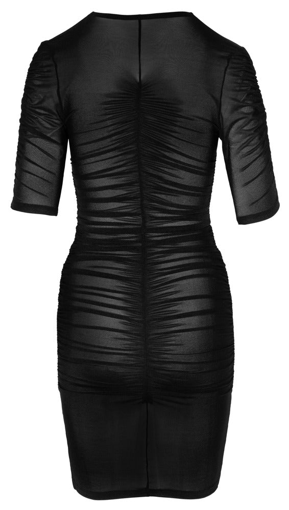 Cottelli PARTY mini-jurk met ruches - Zwart - Cottelli PARTY - SKU: 27177351021