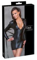Cottelli BONDAGE jurk met hoge kraag - Zwart