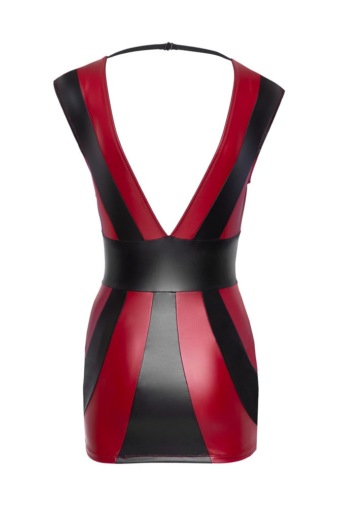 Cottelli PARTY Jurk met strepen en clipsluiting - Rood
