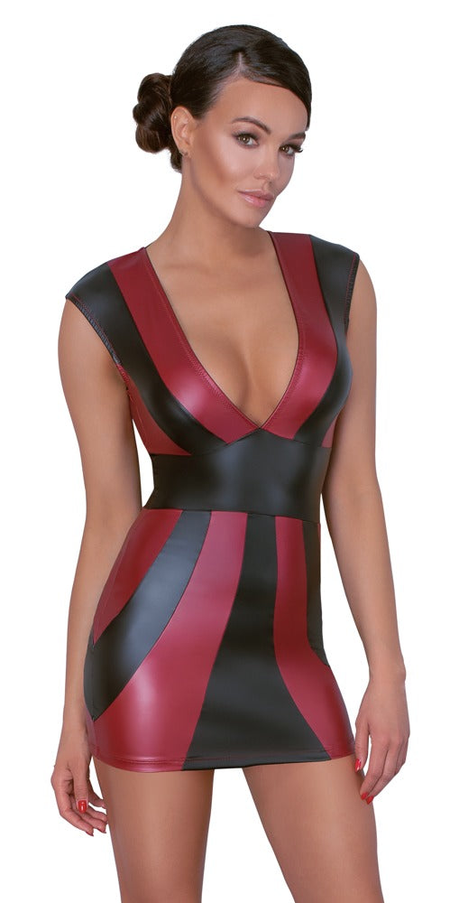Cottelli PARTY Jurk met strepen en clipsluiting - Rood