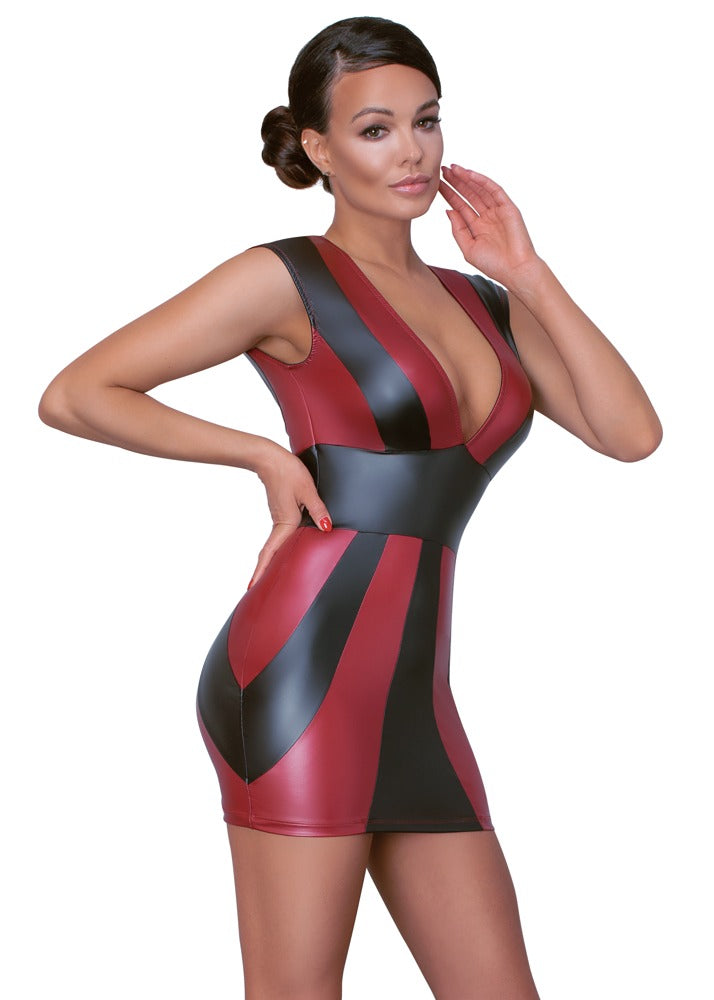 Cottelli PARTY Jurk met strepen en clipsluiting - Rood