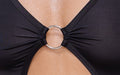 Cottelli PARTY asymmetrische jurk met ruches - Zwart