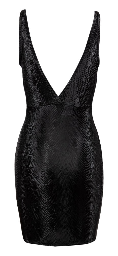 Cottelli PARTY glinsterend slangenleerjurk - Zwart - Cottelli PARTY - SKU: 27181621041