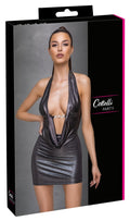 Cottelli PARTY Jurk glanzend met strass-sluiting - Zilver