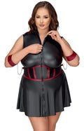 Cottelli BONDAGE mouwloze jurk met masker - Zwart