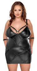 Cottelli BONDAGE bondage jurk met handboeien - Zwart
