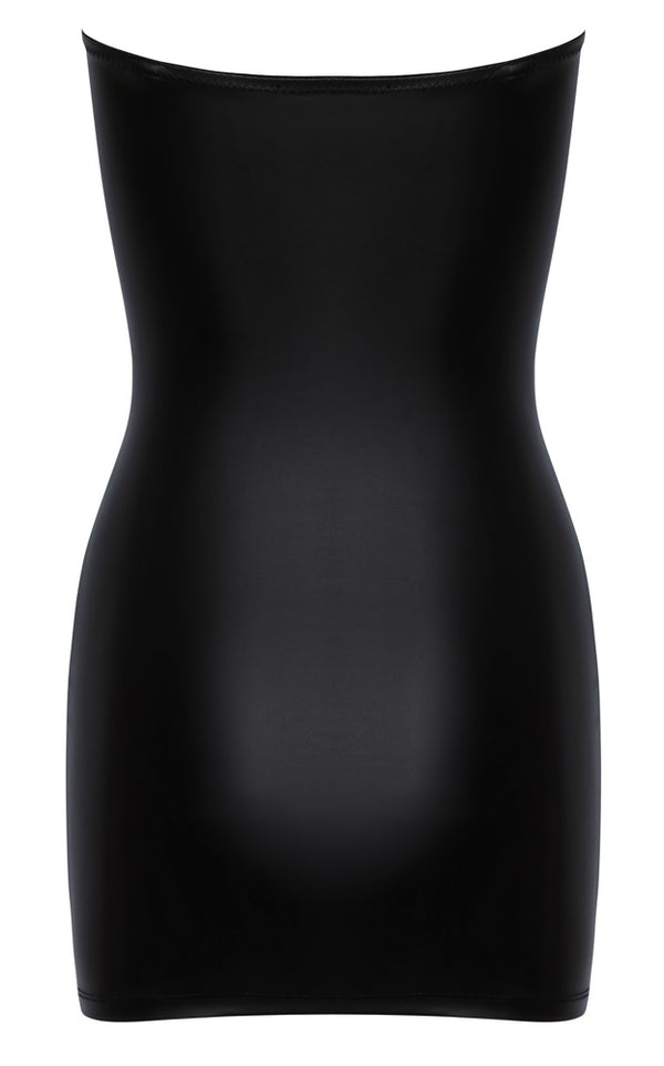 Cottelli Party strapless kokerjurk met veters - Zwart - Cottelli PARTY - SKU: 27184641021