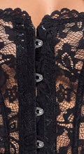 Noir Korsetjurk strapless met baleinen - Zwart