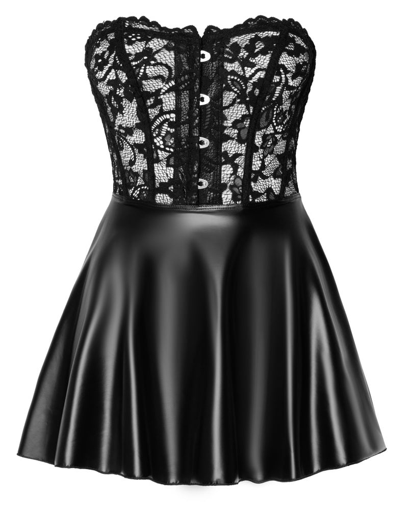 Noir Korsetjurk strapless met baleinen - Zwart