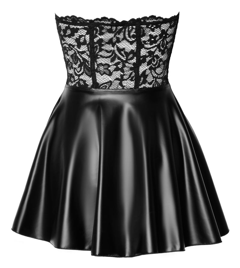 Noir Korsetjurk strapless met baleinen - Zwart