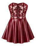 Noir strapless korsetjurk - Rood
