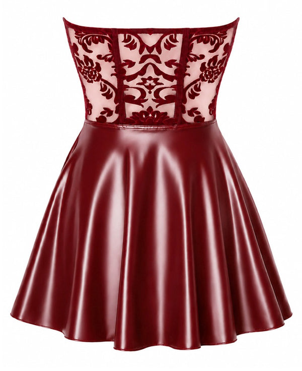 Noir strapless korsetjurk - Rood - Noir - SKU: 27185613021