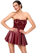 Noir strapless korsetjurk - Rood