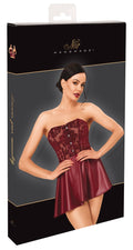 Noir strapless korsetjurk - Rood