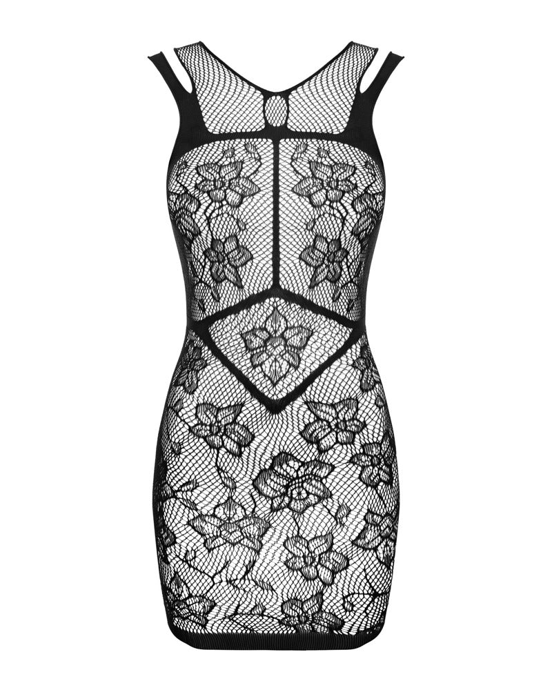 Obsessive Jurk met mesh en ruguitsnede - Zwart