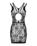 Obsessive Jurk met mesh en ruguitsnede - Zwart
