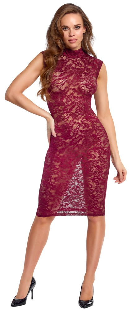 Cottelli LINGERIE jurk met kant - Rood - Cottelli LINGERIE - SKU: 27189793021